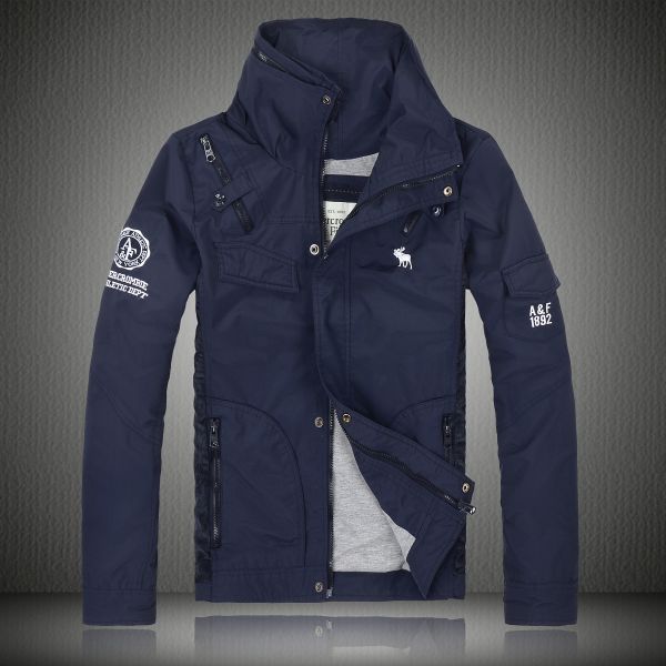 Veste Abercrombie & Fitch Bleu Marine Homme en Soldes